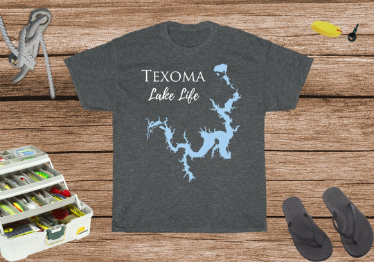 Texoma Lake Life Heavy Cotton Tee - Texas and Oklahoma Lake