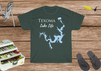 Texoma Lake Life Heavy Cotton Tee - Texas and Oklahoma Lake