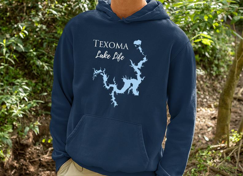 Texoma Lake Life Hoodie Sweatshirt - Texas and Oklahoma Lake
