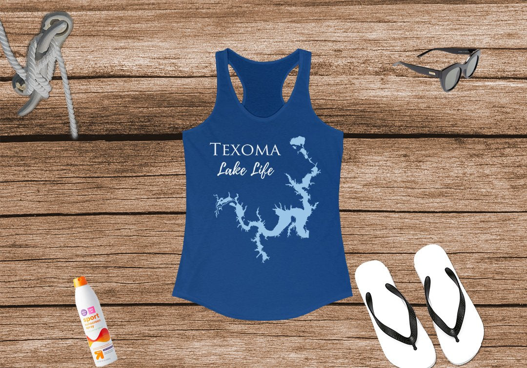 Texoma Lake Life Women's Ideal Racerback Tank - Texas & Oklahoma Lake