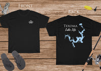 Texoma Lake Life - Cotton Short Sleeved - FRONT & BACK PRINTED - Short Sleeved Cotton Tee - Texas Lake