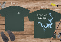 Texoma Lake Life - Cotton Short Sleeved - FRONT & BACK PRINTED - Short Sleeved Cotton Tee - Texas Lake
