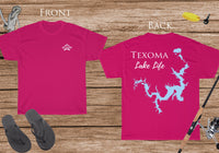 Texoma Lake Life - Cotton Short Sleeved - FRONT & BACK PRINTED - Short Sleeved Cotton Tee - Texas Lake