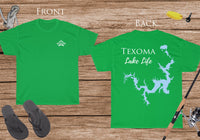 Texoma Lake Life - Cotton Short Sleeved - FRONT & BACK PRINTED - Short Sleeved Cotton Tee - Texas Lake