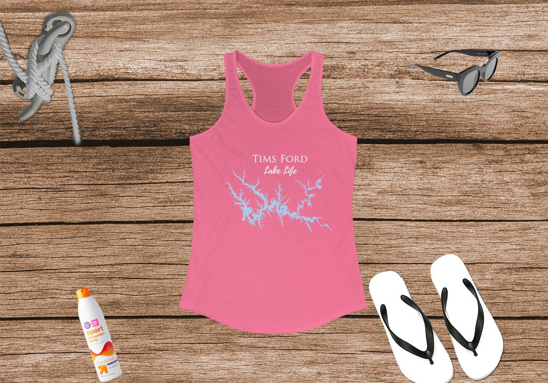 Tims Ford Lake Life Women's Ideal Racerback Tank - Tennessee Lake