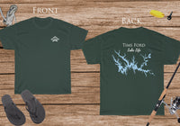 Tims Ford Lake Life - Cotton Short Sleeved - FRONT & BACK PRINTED - Short Sleeved Cotton Tee - Tennessee Lake
