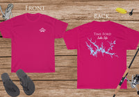 Tims Ford Lake Life - Cotton Short Sleeved - FRONT & BACK PRINTED - Short Sleeved Cotton Tee - Tennessee Lake
