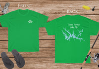 Tims Ford Lake Life - Cotton Short Sleeved - FRONT & BACK PRINTED - Short Sleeved Cotton Tee - Tennessee Lake