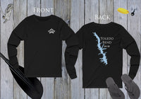 Toledo Bend Life Unisex Cotton Jersey Long Sleeve Tee - Front & Back Print - Texas Lake