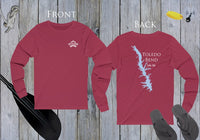 Toledo Bend Life Unisex Cotton Jersey Long Sleeve Tee - Front & Back Print - Texas Lake