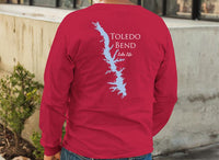 Toledo Bend Life Unisex Cotton Jersey Long Sleeve Tee - Front & Back Print - Texas Lake
