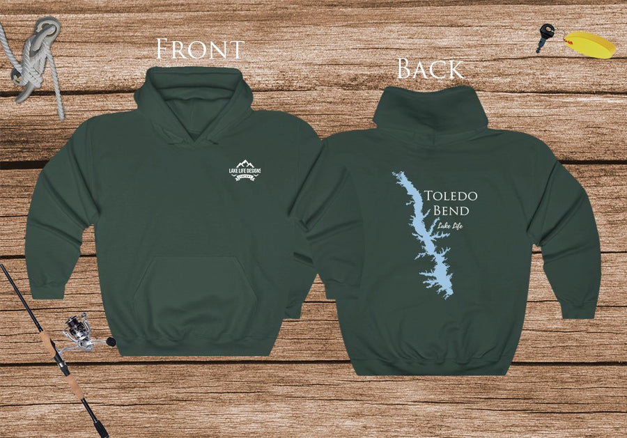 Toledo Bend Lake Life Hoodie - BACK PRINTED - Sweatshirt - Texas Lake