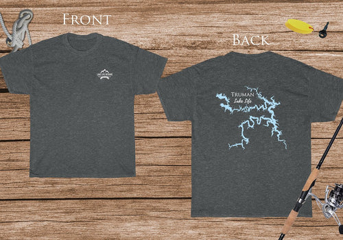 Truman Lake Life - Cotton Short Sleeved - FRONT & BACK PRINTED - Short Sleeved Cotton Tee - Missouri Lake