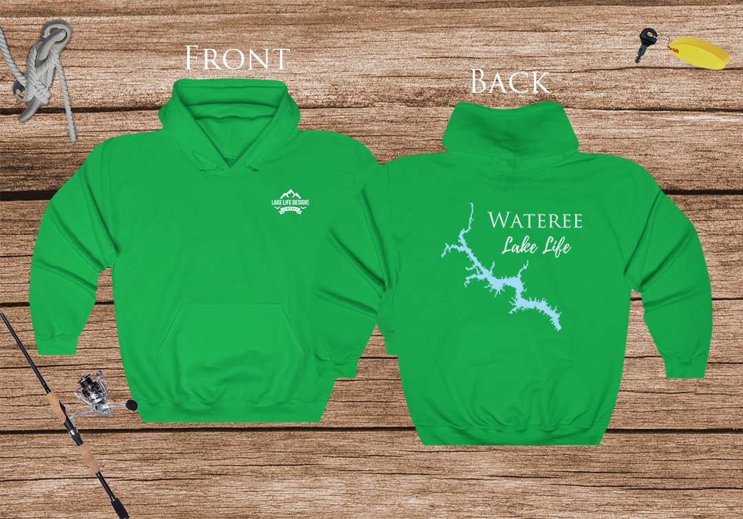 Lake Wateree Life Hoodie - BACK PRINTED - Sweatshirt - South Carolina Lake