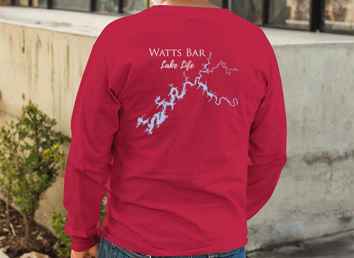 Watts Bar Lake Life - Front & Back Print - Unisex Jersey Long Sleeve Tee - Tennessee Lake