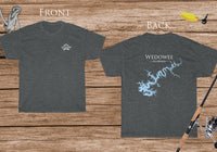 Lake Wedowee - Cotton Short Sleeved - FRONT & BACK PRINTED - Short Sleeved Cotton Tee - Alabama Lake