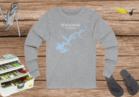 Lake Wedowee AL- Cotton - Front Print - Unisex Jersey Long Sleeve Tee - Alabama Lake
