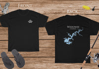 Lake Wedowee - Cotton Short Sleeved - FRONT & BACK PRINTED - Short Sleeved Cotton Tee - Alabama Lake