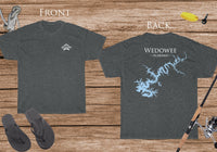 Lake Wedowee - Cotton Short Sleeved - FRONT & BACK PRINTED - Short Sleeved Cotton Tee - Alabama Lake