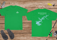 Lake Wedowee - Cotton Short Sleeved - FRONT & BACK PRINTED - Short Sleeved Cotton Tee - Alabama Lake