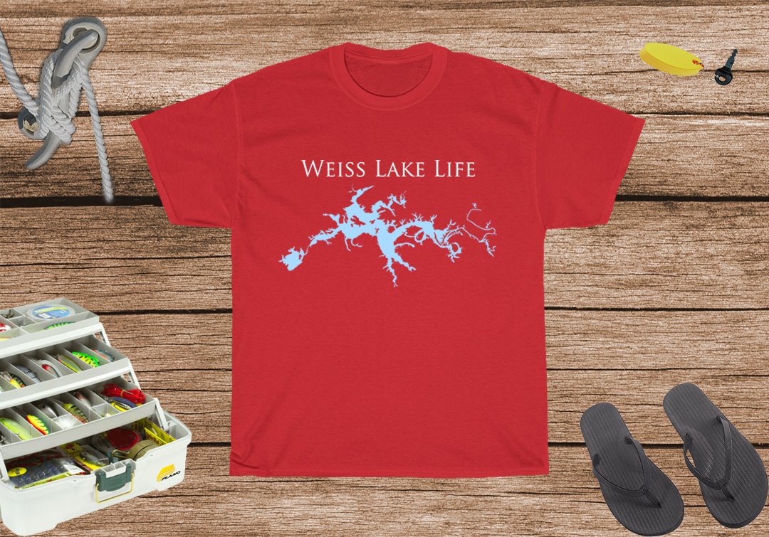 Weiss Lake Life Heavy Cotton Tee - Georgia and Alabama Lake