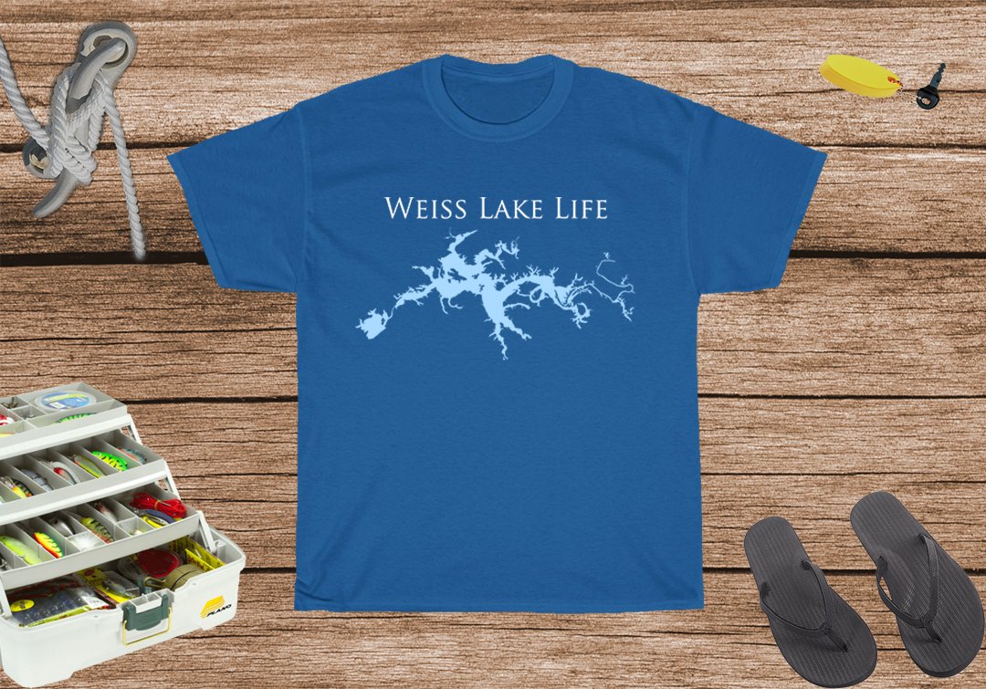 Weiss Lake Life Heavy Cotton Tee - Georgia and Alabama Lake
