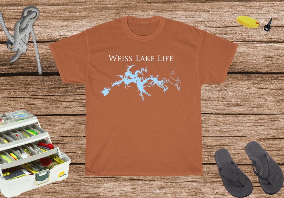 Weiss Lake Life Heavy Cotton Tee - Georgia and Alabama Lake