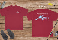 Weiss Lake Life - Cotton Short Sleeved - FRONT & BACK PRINTED - Short Sleeved Cotton Tee - Georgia Lake