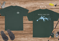 Weiss Lake Life - Cotton Short Sleeved - FRONT & BACK PRINTED - Short Sleeved Cotton Tee - Georgia Lake
