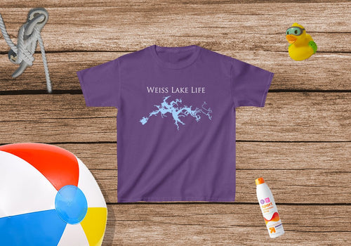 Weiss lake Life - Kids Heavy Cotton Tee - Georgia and Alabama Lake