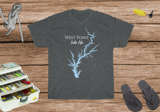 West Point Lake Life Heavy Cotton Tee - Georgia Lake