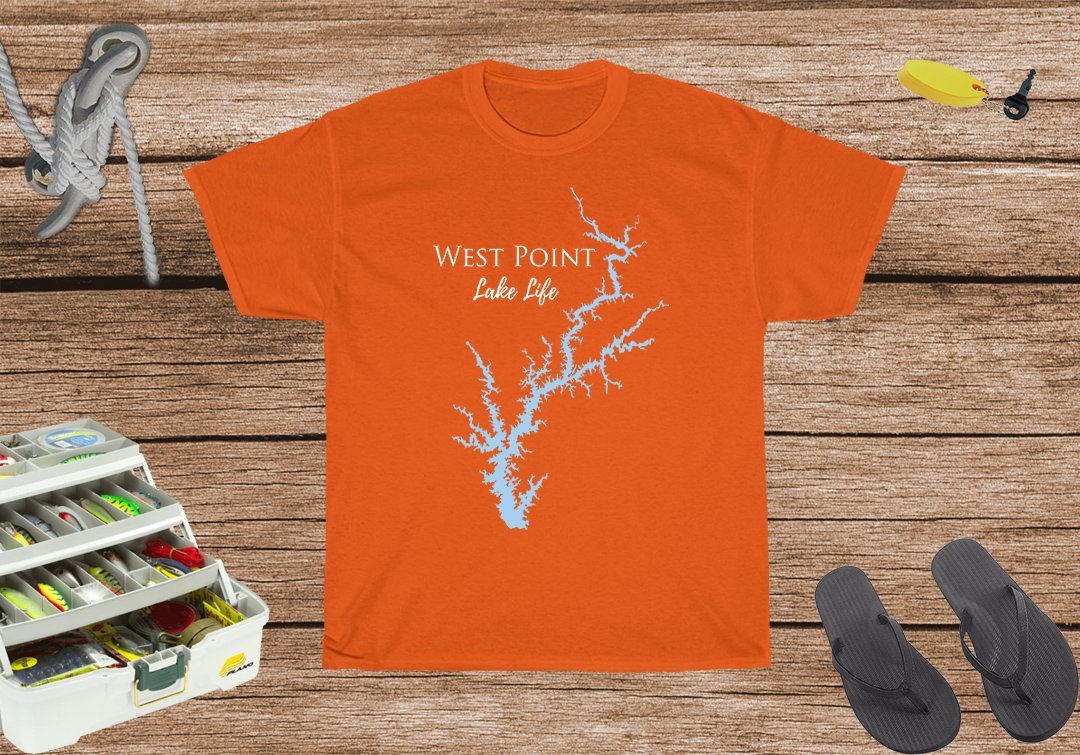 West Point Lake Life Heavy Cotton Tee - Georgia Lake