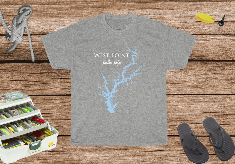 West Point Lake Life Heavy Cotton Tee - Georgia Lake