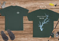 West Point Lake Life - Cotton Short Sleeved - FRONT & BACK PRINTED - Short Sleeved Cotton Tee - Georgia Lake