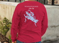 Winnipesaukee Lake Life Unisex Cotton Jersey Long Sleeve Tee - Back Printed - New Hampshire Lake