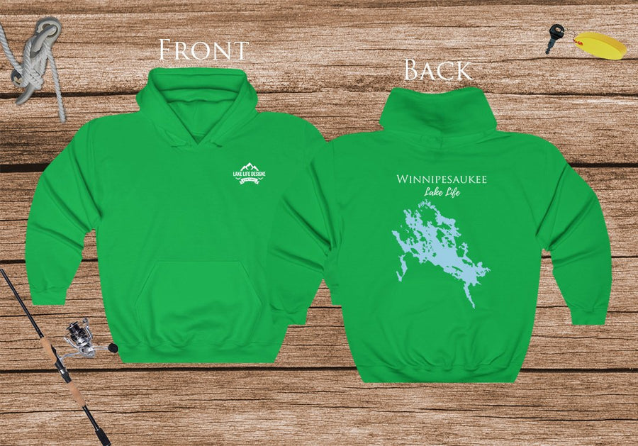 Winnipesaukee - Front and Back - Unisex Heavy Blend Hooded Sweatshirt - New Hamphsire Lake