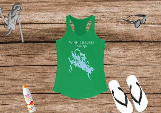 Winnipesaukee Lake Life Women's Ideal Racerback Tank - New Hampshire Lake