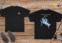 Winnipesaukee Lake Life - Cotton Short Sleeved - FRONT & BACK PRINTED - Short Sleeved Cotton Tee - New Hampshire Lake