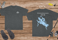 Winnipesaukee Lake Life - Cotton Short Sleeved - FRONT & BACK PRINTED - Short Sleeved Cotton Tee - New Hampshire Lake