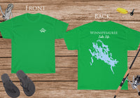 Winnipesaukee Lake Life - Cotton Short Sleeved - FRONT & BACK PRINTED - Short Sleeved Cotton Tee - New Hampshire Lake
