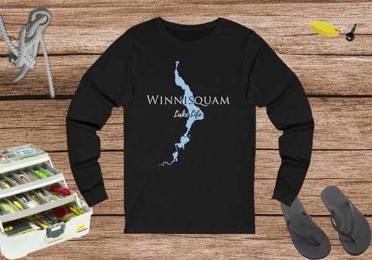 Winnisquam Lake Life - Unisex Cotton Jersey Long Sleeve Tee - New Hampshire Lake
