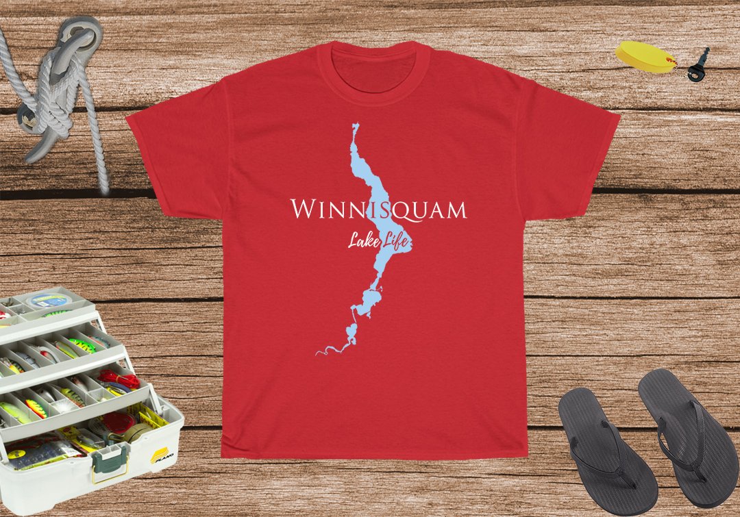 Winnisquam Lake Life Heavy Cotton Tee - New Hampshire Lake