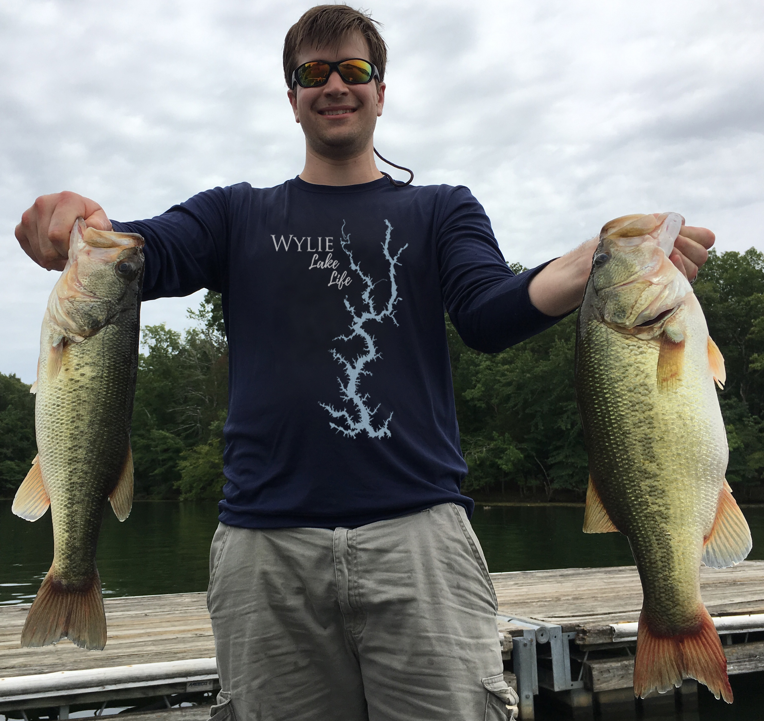 Wylie Lake Life Dri-fit Boating Shirt - Breathable Material- Men's Long Sleeve Moisture Wicking Tee - South Carolina & North Carolina Lake