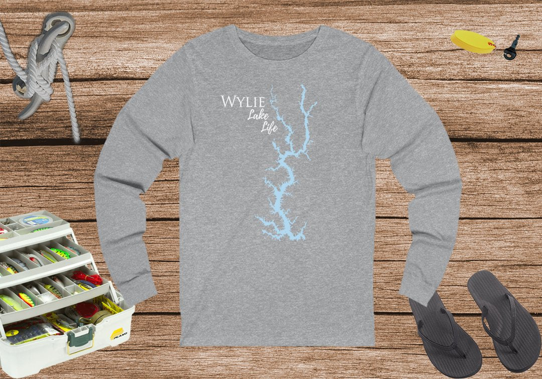 Wylie Lake Life Unisex Cotton Jersey Long Sleeve Tee - North Carolina and South Carolina Lake