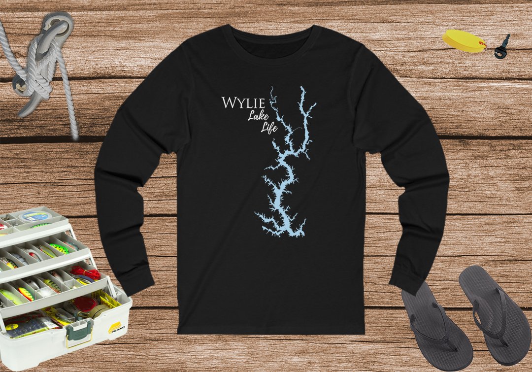 Wylie Lake Life Unisex Cotton Jersey Long Sleeve Tee - North Carolina and South Carolina Lake