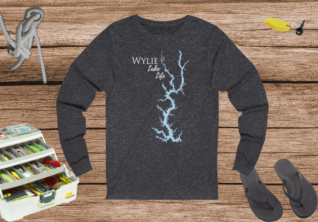 Wylie Lake Life Unisex Cotton Jersey Long Sleeve Tee - North Carolina and South Carolina Lake