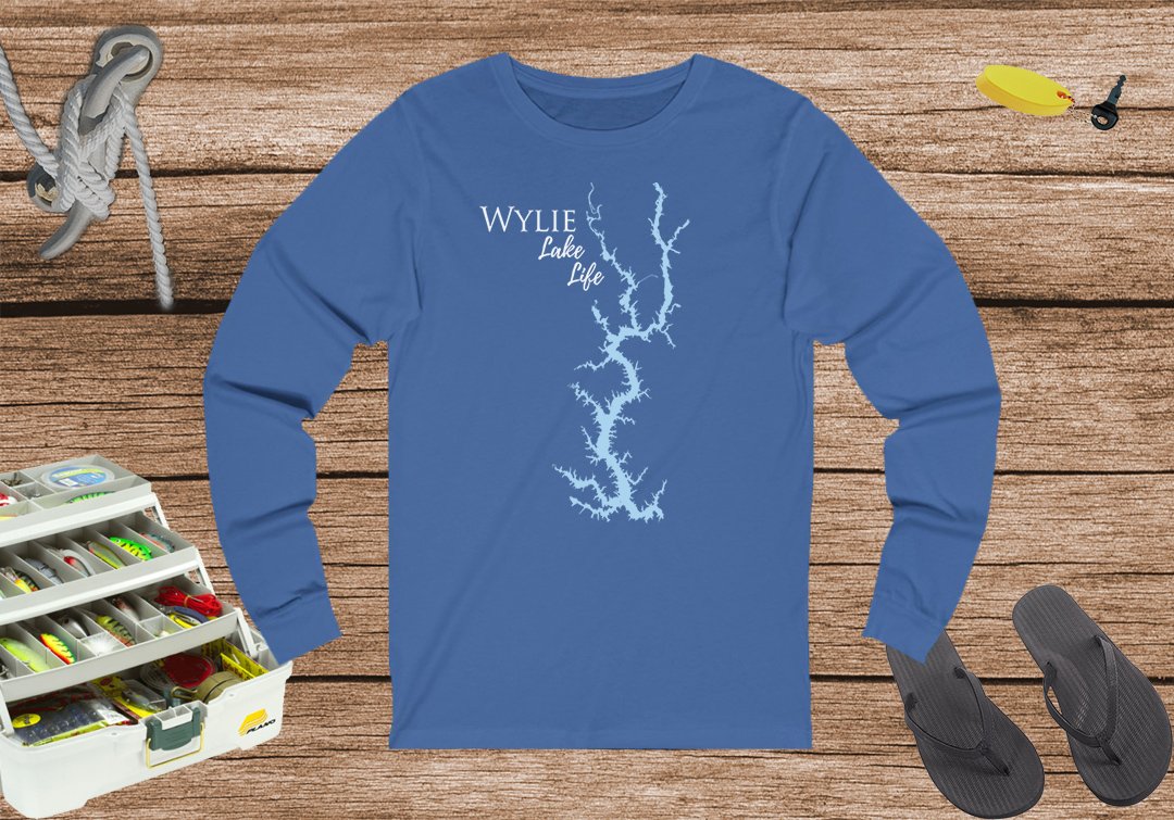 Wylie Lake Life Unisex Cotton Jersey Long Sleeve Tee - North Carolina and South Carolina Lake