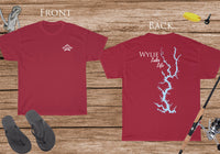 Wylie Lake Life - Cotton Short Sleeved - FRONT & BACK PRINTED - Short Sleeved Cotton Tee -  North Carolina and South Carolina Lake