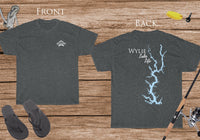 Wylie Lake Life - Cotton Short Sleeved - FRONT & BACK PRINTED - Short Sleeved Cotton Tee -  North Carolina and South Carolina Lake