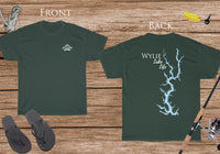 Wylie Lake Life - Cotton Short Sleeved - FRONT & BACK PRINTED - Short Sleeved Cotton Tee -  North Carolina and South Carolina Lake